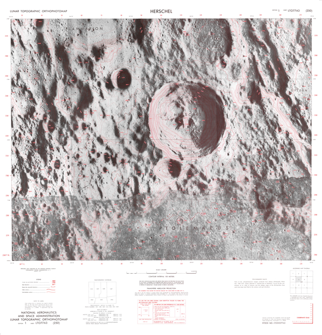 Lunar Topographic Orthophotomap - Herschel