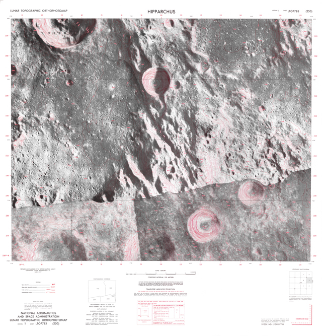 Lunar Topographic Orthophotomap - Hipparchus