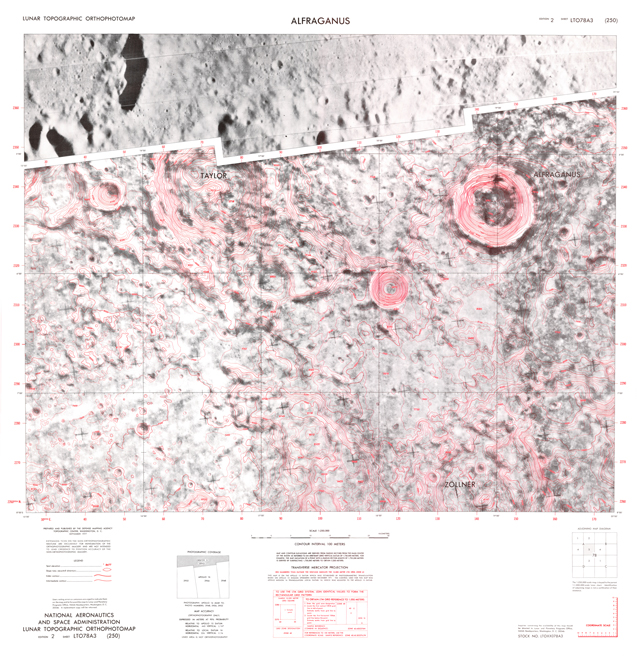 Lunar Topographic Orthophotomap - Alfraganus