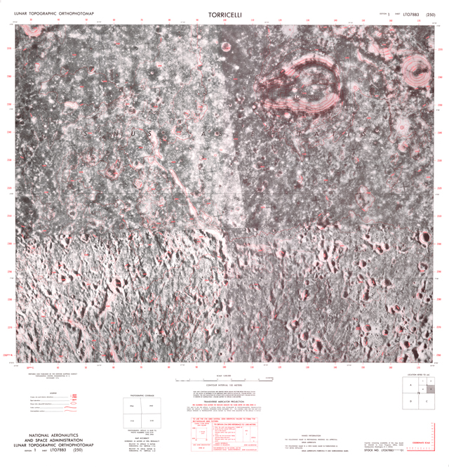 Lunar Topographic Orthophotomap - Torricelli