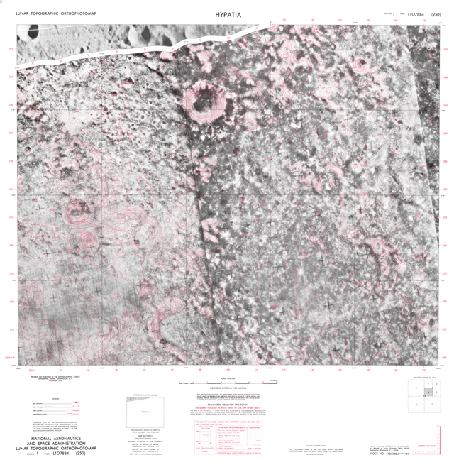 Lunar Topographic Orthophotomap - Hypatia