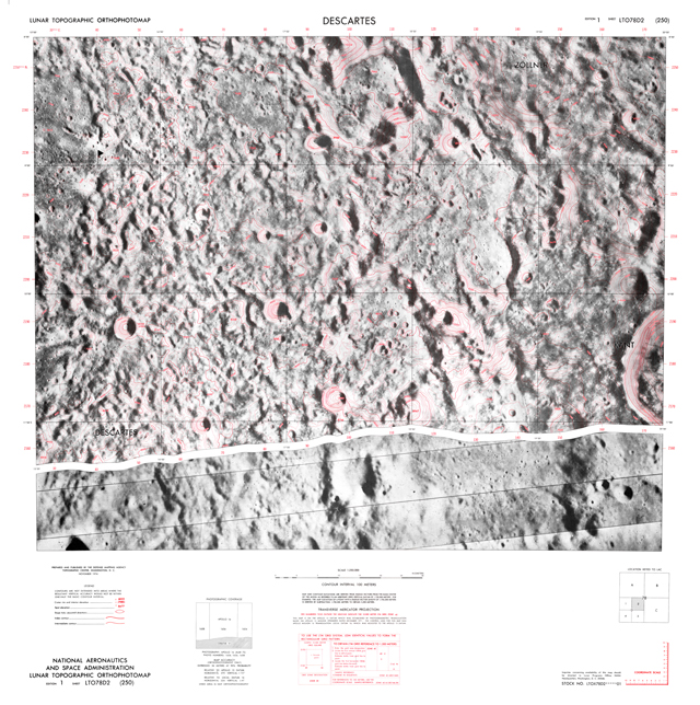 Lunar Topographic Orthophotomap - Descartes