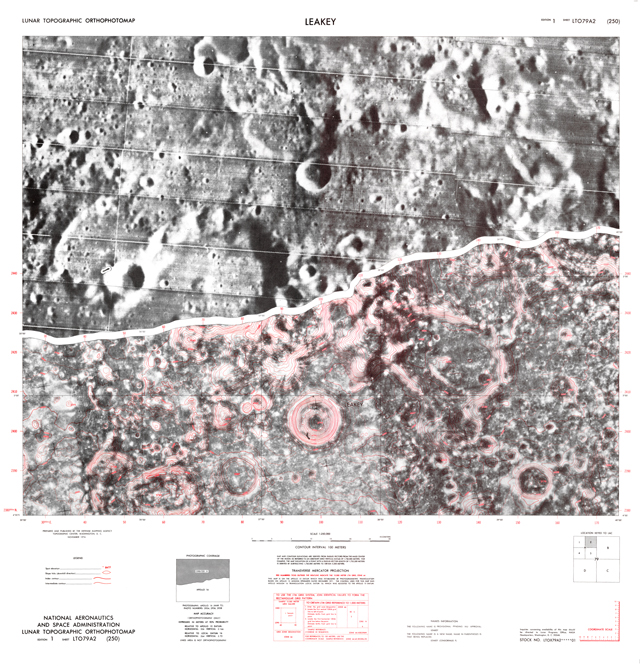 Lunar Topographic Orthophotomap - Leakey