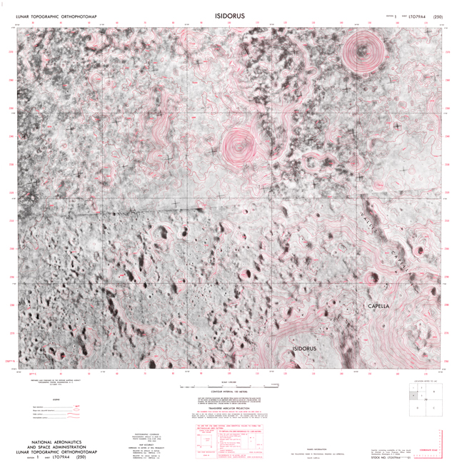 Lunar Topographic Orthophotomap - Isidorus