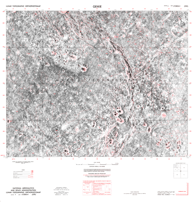 Lunar Topographic Orthophotomap - Geikie