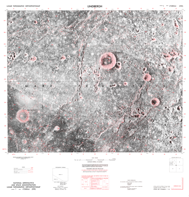 Lunar Topographic Orthophotomap - Lindbergh