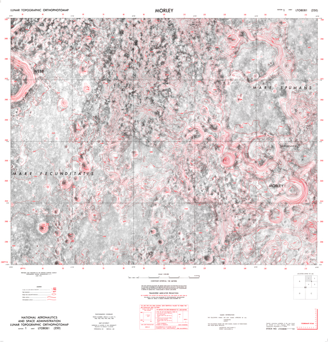 Lunar Topographic Orthophotomap - Morley