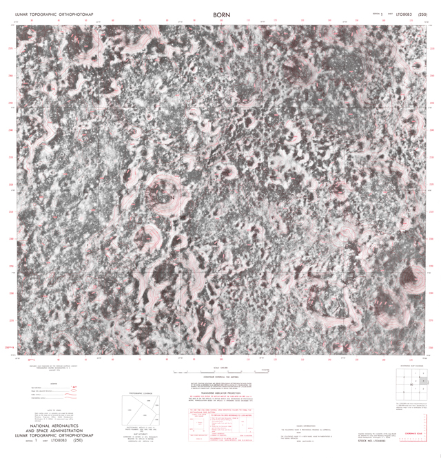 Lunar Topographic Orthophotomap - Born