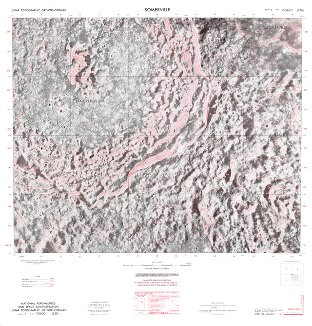 Lunar Topographic Orthophotomap - Somerville