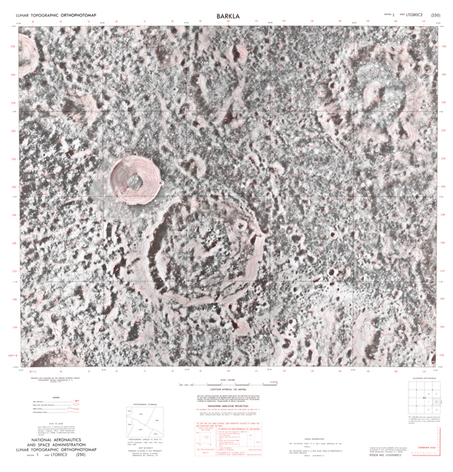 Lunar Topographic Orthophotomap - Barkla