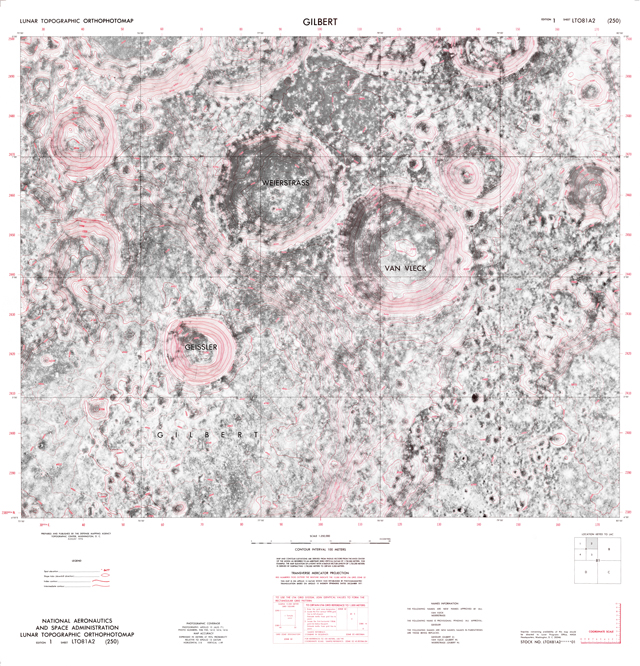 Lunar Topographic Orthophotomap - Gilbert