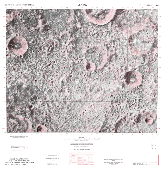 Lunar Topographic Orthophotomap - Kreiken