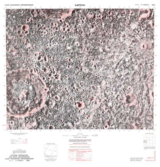 Lunar Topographic Orthophotomap - Kapteyn
