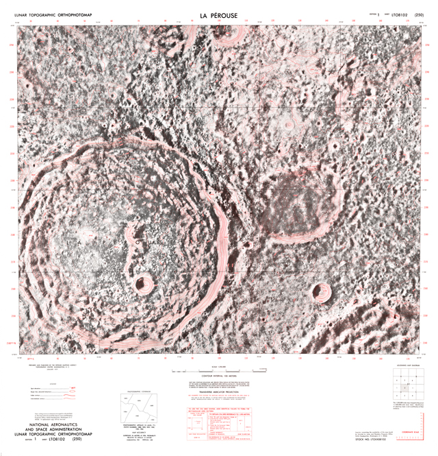 Lunar Topographic Orthophotomap - La Perouse