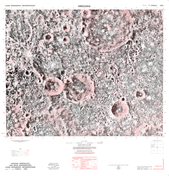 Lunar Topographic Orthophotomap - Hirayama