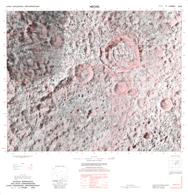 Lunar Topographic Orthophotomap - Necho