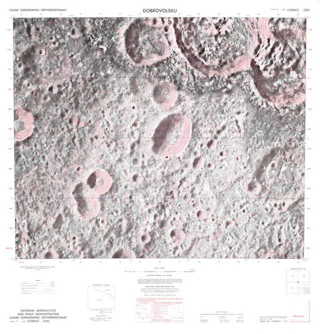 Lunar Topographic Orthophotomap - Dobrovolskij