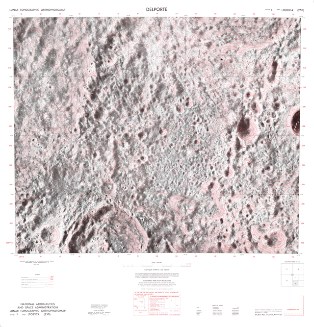 Lunar Topographic Orthophotomap - Delporte