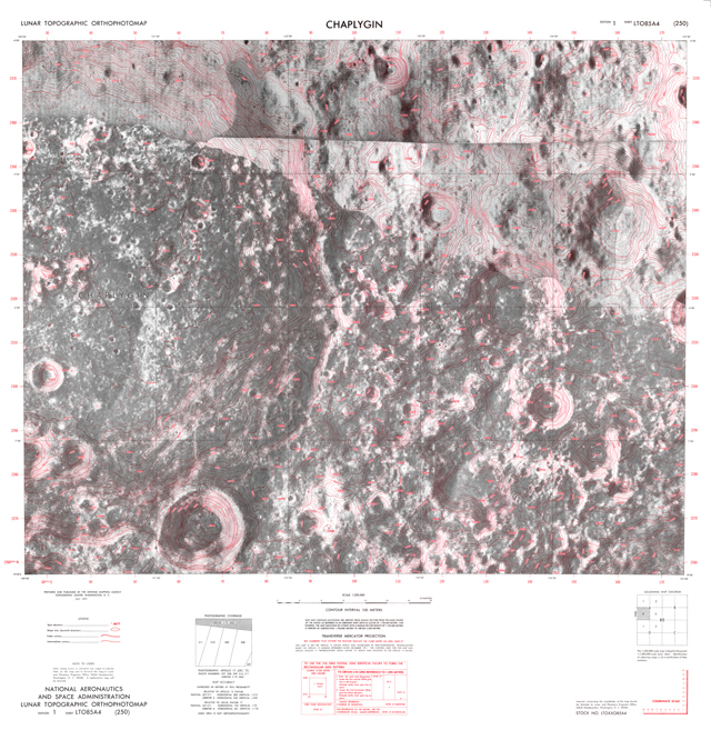 Lunar Topographic Orthophotomap - Chaplygin