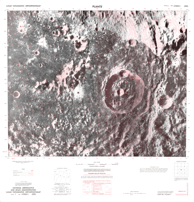 Lunar Topographic Orthophotomap - Plante