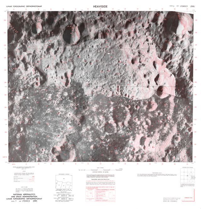 Lunar Topographic Orthophotomap - Heaviside