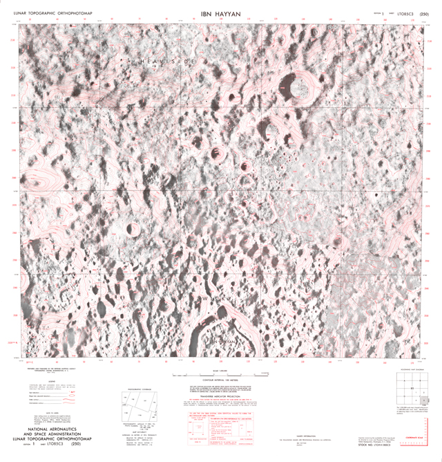 Lunar Topographic Orthophotomap - Ibn Hayyan