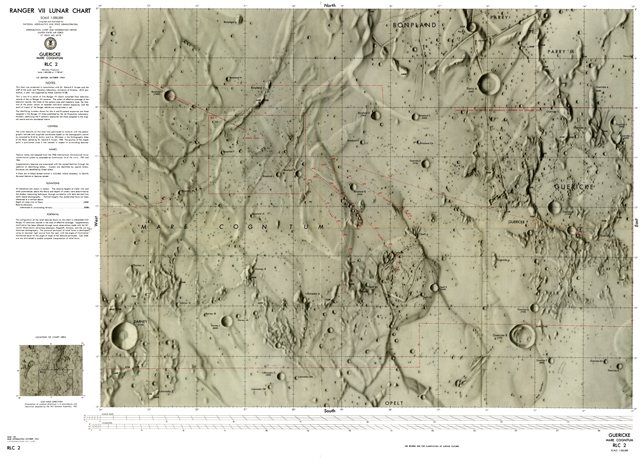 Ranger VII Lunar Chart - Guericke Mare Cognitum