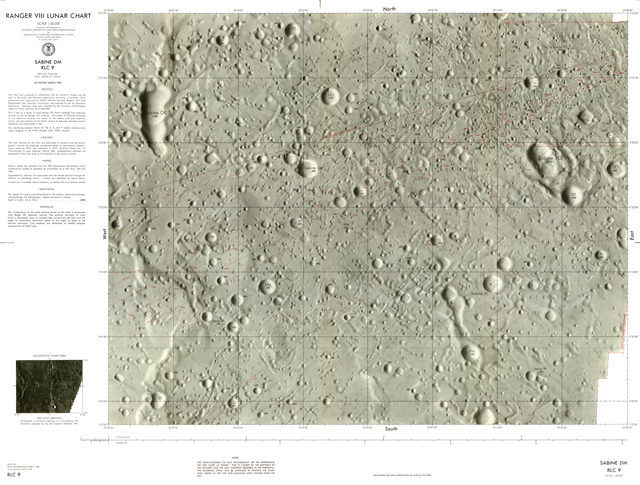 Ranger VIII Lunar Chart - Sabine DM