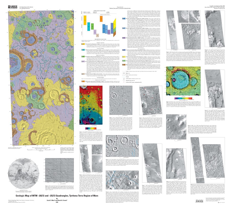 Geologic Map of the MTM -20272 and -25272 Quadrangles, Tyrrhena Terra Region of Mars