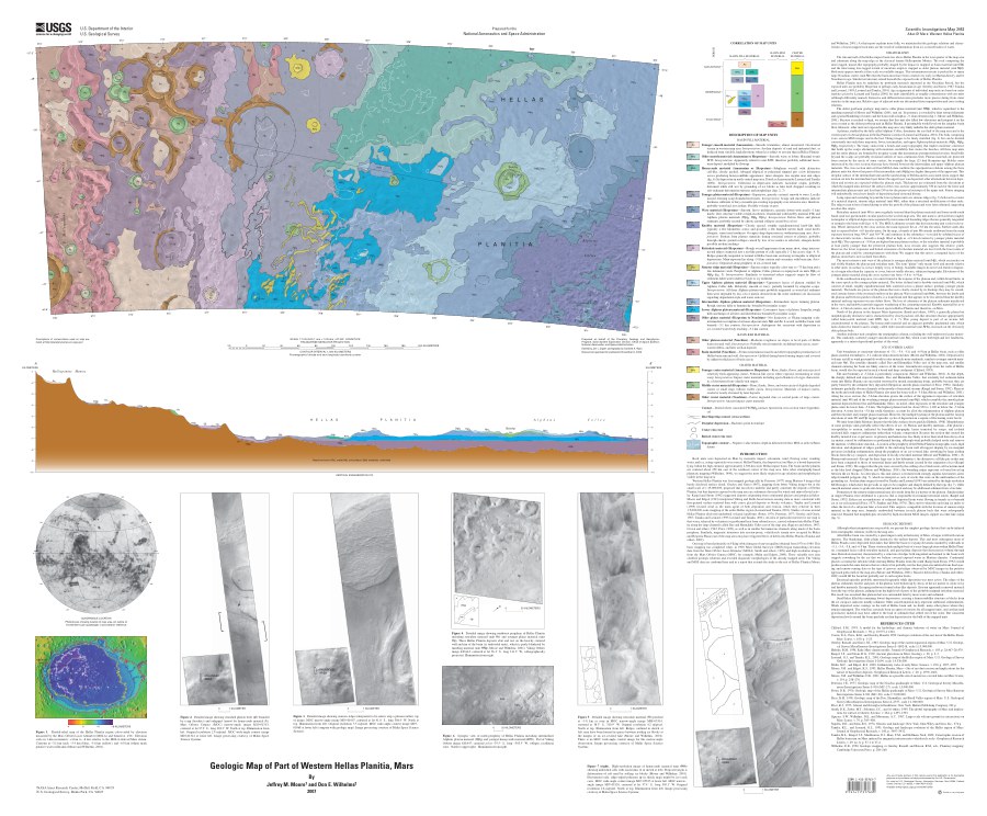 Geologic Map of Part of Western Hellas Planitia, Mars