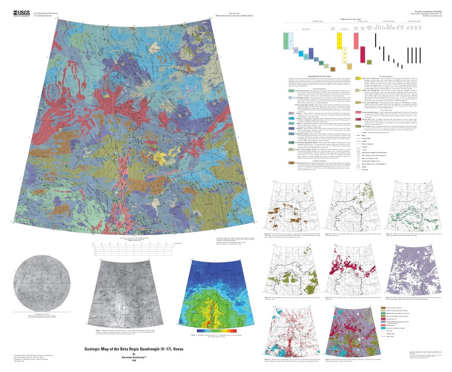 Geologic Map of the Beta Regio Quadrangle (V-17), Venus