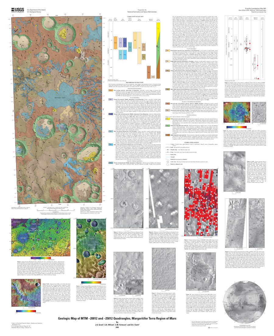 Geologic Map of MTM -20012 and -25012 Quadrangles, Margaritifer Terra Region of Mars