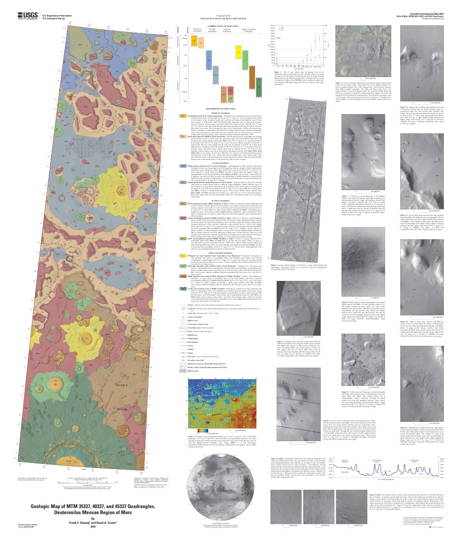 Geologic Map of MTM 35337, 40337, and 45337 Quadrangles, Deuteronilus Mensae, Mars