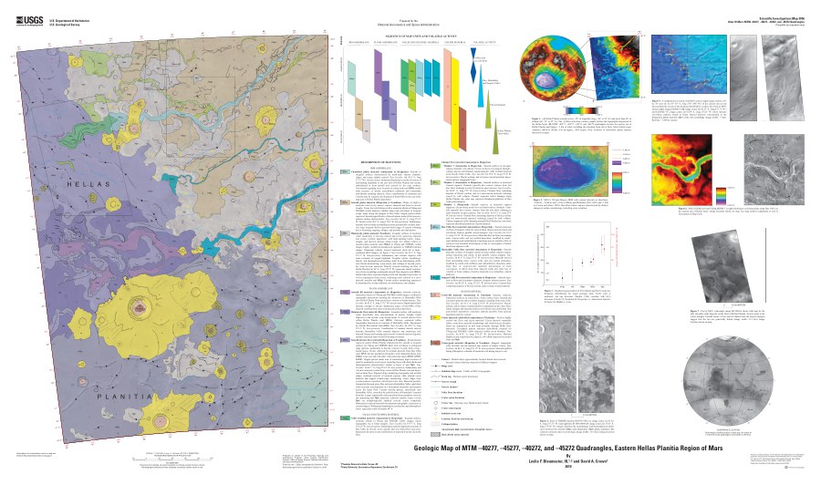 Geologic Map of MTM -40277, -45277, -40272, -45272 Quadrangles, Eastern Hellas Planitia Region of Mars