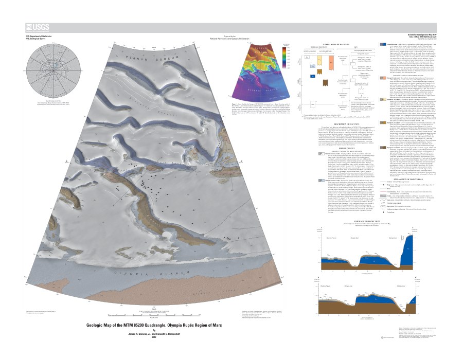 Geologic Map of the MTM 85200 Quadrangle, Olympia Rup?s Region of Mars