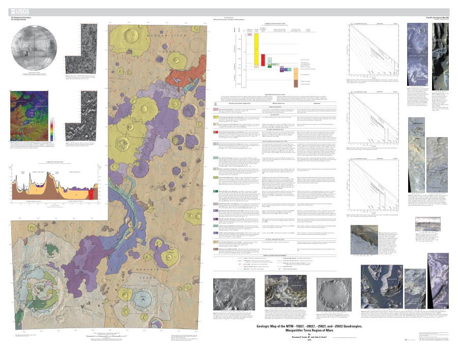 Geologic Map of MTM -15027, -20027, -25027, and -25032 Quadrangles, Margarifter Terra Region of Mars