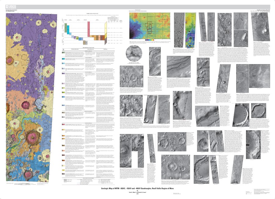 Geologic Map of MTM -30247, -35247, and -40247 Quadrangles, Reull Vallis Region of Mars