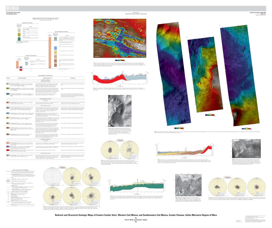Bedrock and Structural Geologic Maps of Eastern Candor Sulci, Western Ceti Mensa, and Southeastern Ceti Mensa, Candor Chasma, Valles Marineris Region of Mars